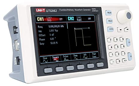 UNI-T UTG962E Generador de señal, DDS 60MHz Generador de forma de onda arbitraria con LCD TFT de 4,3 pulgadas, 200MSa/s Medidor de frecuencia de 2 canales (110-240V Enchufe EU) Tienda en Alemania, ¡3