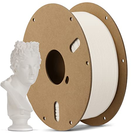 ANYCUBIC Matte PLA Filament 1,75mm, 3D Drucker Filament Matte Textur, Feine Oberfläche, Keine Schichtlinien sichtbar, Matte Weiß 1KG
