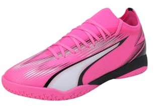 Puma Men Ultra Match It Soccer Shoes, Poison Pink-Puma White-Puma Black, 47 EU
