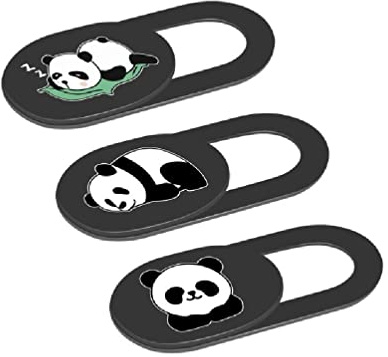 3 Stück niedliche Panda-Webcam-Kamera-Abdeckung, Handy-Objektiv-Schutzabdeckung, Kamera-Aufkleber, Computer-Sichtschutz-Abdeckung für MacBo-Objektiv-Schutzhülle