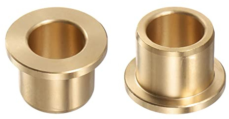QUARKZMAN 2 Stück Flansch Gleitlager Hülse 16mm Bohrung 22mm AD 20mm Länge 3mm Flansch Dicke Bronze Buchse Selbstschmierende Gleitbuchsen Hülse für Industrielle Anlagen