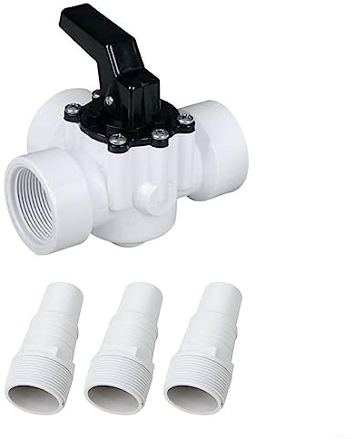 Valve 3 voies pour chauffage de piscine et système de filtre à sable I Tuyau de raccordement pour tuyau de piscine 32 mm et 38 mm 0060025