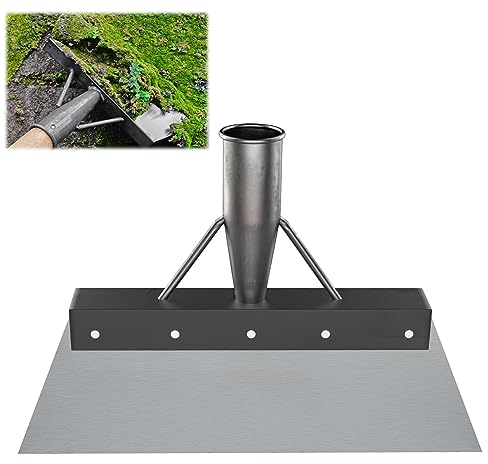 Multifunktionale Garten Reinigungsschaufel, Edelstahl Outdoor Unkraut gartenschaufel, Flachkopf Unkrautwerkzeuge Schaufel, Pflanzen Unkrautschaufel Jäten Pflanzen Bauernhof Werkzeug für Garten Rasen