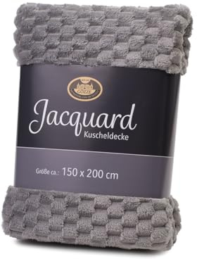 Gözze - Bubbles Wohndecke, Jacquard, 100% Polyester (Mikrofaser), 150 x 200 cm - Silber