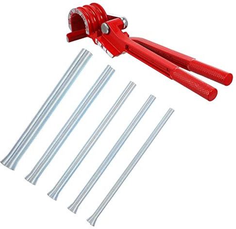 BESTonZON 1 Set Piegatubi a Tre Scanalature Strumento Di Riparazione Strumenti Idraulici Strumento Piegatubi Utensili Manuali Strumento a Molla Lega Di Alluminio Unità Tubo Di Alluminio