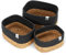 NORDIS DESIGN Juego de 3 cestas de almacenamiento de jacinto de agua y algodón, cesta de almacenamiento trenzada como cesta de baño para almacenamiento y organización de baño, color negro