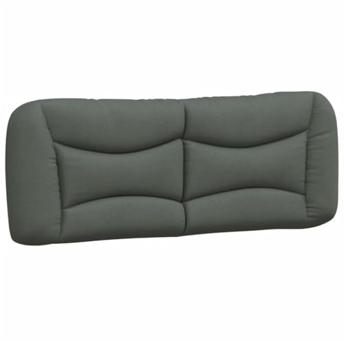 vidaXL Kopfteil-Kissen Hvar Dunkelgrau 140 cm Stoff
