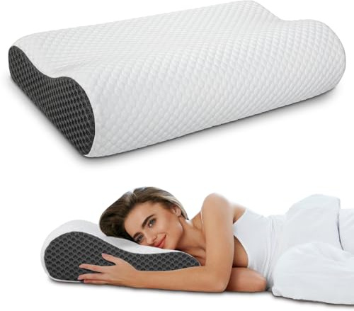 Enighs 2024 Cuscino cervicale per dormire recentemente aggiornato,Memory foam di alta qualità