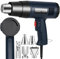 SinLaw Pistola de Aire Caliente,2000W Pistola de Calor Professional,50℃~650℃ Temperatura Variable Continua,Rotección de Sobrecarga, 5 Boquillas, para Descongelar, Soldar