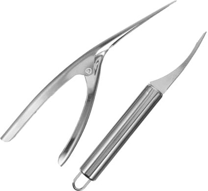 Garneck Sbucciatori Professionali per Gamberetti Ergonomici Sbucciatori per Pesci Pulitori per Gamberetti con Pinza Utensile da Cucina Resistente Facile da Usare e Trasportare Hotel e