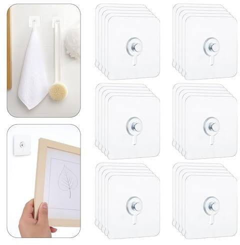 TIESOME 30 Stück Selbstklebend Bilderhaken, Bilder Aufhängen Ohne Nohren Aufhängen klebehaken bilder für Bilder Poster Fotos Dekorative