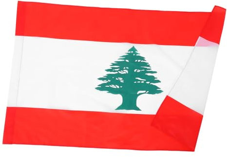 Ciieeo Drapeau Du Liban Extérieur Fourreau De Mât, Polyester Léger 100 x 150 Cm, Décoration Jardin Et Événement, Couleurs Éclatantes Pour Cérémonie Et Fête Nationale
