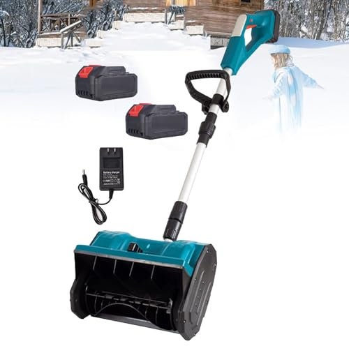 Cashwise Souffleuse à Neige électrique Pliable, Pelle à Neige sans Fil avec Direction réglable et Manche télescopique, souffleuse à Neige à Batterie pour allées Scolaires, Outil de Nettoyage,2Battery