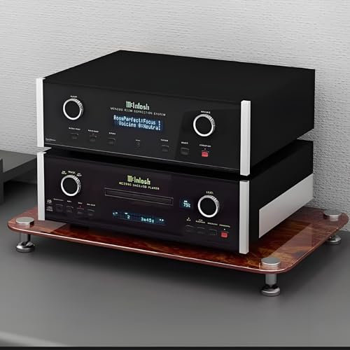 HiFi Rack HiFi Aperto Multifunzione Per Soggiorno Ufficio, Av Tower Media Stand Supporto, Stereo Hi Fi Rack Supporto HiFi, Hifi AV Media Stand, Adatto Per Lettori DVD/Console Di Gioco/Accessori TV(Bro