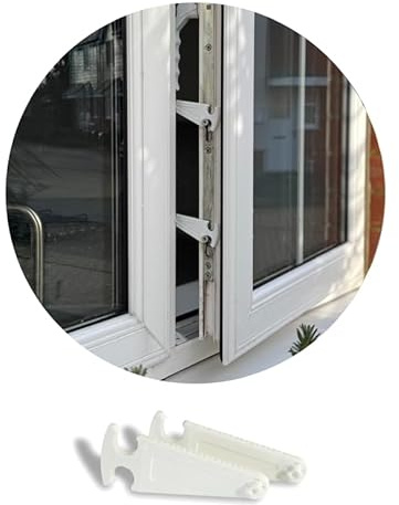Window Restrictor SMALL 40mm for UPVC Frames for Cats and Pets pack of two. Cat Guard.