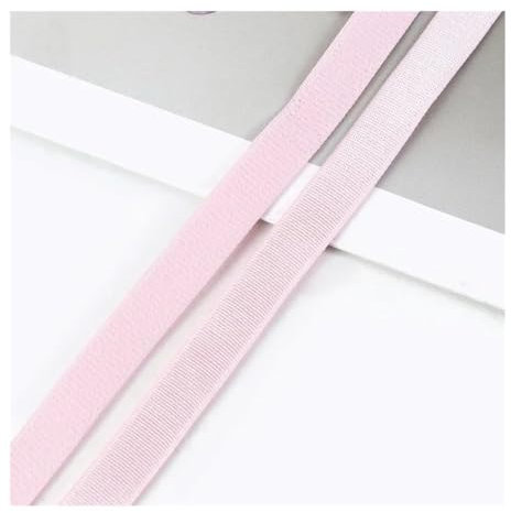 Bandes élastiques en nylon pour bretelles de soutien-gorge - 10/20 m - 6 mm à 25 mm - Sangle d'épaule - Pour bricolage, décoration de vêtements - Accessoires de couture (rose, 20 mètres_18 mm)