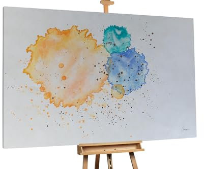 KunstLoft Ölgemälde 'Floating Dreams' 180x120cm | Original Handgemalte Gemälde | Modern | Blau | Leinwand-Bild Ölgemälde einteilig groß | Modernes Kunst Ölbild