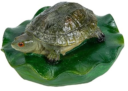 Milisten Realistic Floating Turtle Statue for Garden Decoration Resin Tortoise Figurine for Pond and Water Feature Outdoor Floating Decor
