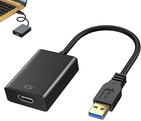 Adaptateur USB Vers HDM1, Cable Hdmi Audio Video HD 1080P Pour Ordinateur De Bureau PC TV, Adaptateur USB 3.0/2.0 HDM1 Vidéo Audio Multi Moniteur Convertisseur Pour Moniteur Windows XP 7 8 8.1 10 11