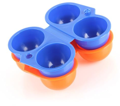 Gatuida Contenitore Per Uova Di Plastica Portatile 2 Posti Robusta Struttura Antiurto Per Campeggio, Picnic e Viaggi All'aperto Scatola Salvaspazio Per La Conservazione Delle Uova