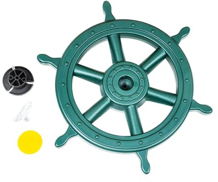 HGZLQKD Pirate Ship Wheel Toy Kids Steering Wheel Toy Cosplay Playground Equipment Outdoor Playhouse for Treehouse Play House