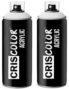 pcmoviles Pintura Spray Multicolor Profesional 400ml Adecuado Metal Madera y Plástico - Color ACRYLIC BLANCO SATINADO RAL 9010 400ML (Paquete de 2)