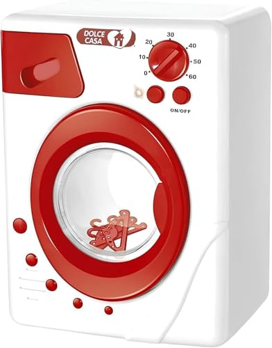 Lavatrice Giocattolo per Bambini Elettrodomestici Giocattolo Lavatrice Funzionante per Bambini con Cestello Rotante Washing Machine Lavabiancheria Luci Suoni Realistici Cucina Lavanderia Elettronico