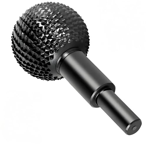 BDHDHWEFE Kugelröhre aus Kohlenstoffstahl, 40 mm Kugelfräser, Schleifkugelschalen-Schnitzwerkzeuge mit 10 Anschluss, Kugelschleifkopf for Schleifmaschinen, Winkelschleifer(Black)
