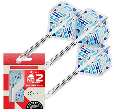 Target Japan Charis 2025 K Flex Dardos Vuelos y Ejes Sistema, N.º 2 | Paquete de 3 Kflex All In One Flight, Cathy Leung Accesorios para Dardos | Varilla para Dardos K-Flex - Moyen