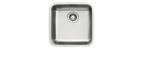 Undermount Stainless Steel Kitchen Sink, 400x400mm, Polished, Single Bowl, 190mm Depth