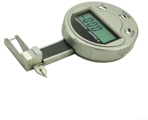Misuratore di spessore digitale da 0 a 10 mm con display LCD di precisione da 0,01 mm per pelle pellicola di carta filo metallico gomma gioielli mm/pollice conversione blu
