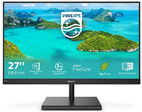 PHILIPS 271E1SD - 27 Zoll FHD Monitor, FreeSync (1920x1080, 75 Hz, VGA, DVI, HDMI) schwarz