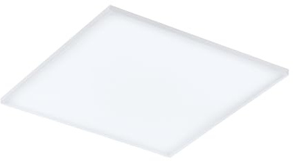 EGLO LED Deckenleuchte Turcona, 1 flammige Deckenlampe, Wohnzimmerlampe, Küchenlampe aus Stahl und Kunststoff, Flurlampe Decke in Weiß, Satiniert, L x B 59,5 cm