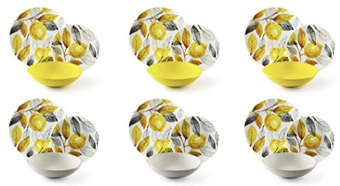 Excelsa Servizio Tavola 18 Pezzi Lemon Grey