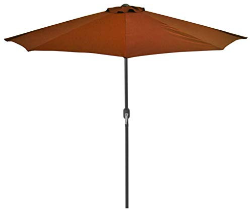 Tidyard Parasol de Balcon Parasol de Jardin Mât en Aluminium Anti-UV et Anti-décoloration Terre Cuite 270x135x245 cm Demi