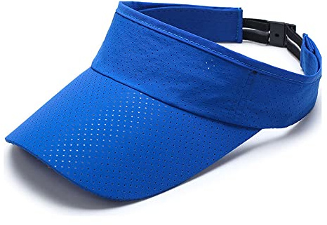 YAMEE Solskydd för män kvinnor justerbar solhatt, unisex solhatt snabbtorkande ultralätt, hatt med visir herr sommar för strand, tennis, golf, Blå, one size