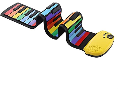 Pianoforte elettronico Pieghevole Piano per Bambini Roll Up Piano 49 Tasti Tasti Digital Tastiera Mano per Bambini Principiante Hobby