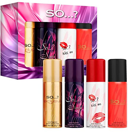 So…? Womens Mini Galore Body Mist Body Spray Fragrance Gift Set 4 x 50ml