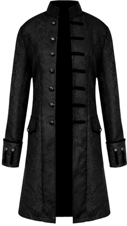 Chaqueta de hombre, frac medieval gótico steampunk, levita para Halloween, carnaval, cosplay, disfraz