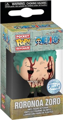 Funko POP! Keychain: One Piece - Roronoa Zoro | Offizielles Anime Merch - Vinyl Sammelfigur als Regal Deko - Geschenkidee zum Geburtstag für Fans und Sammler