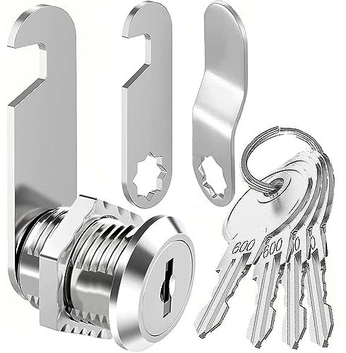 Litensh Briefkastenschloss 4 Schlüssel, Schrankschloss, Schloss Geldkassette, Briefkastenschlösser, Möbelschloss, Schubladenschloss, Spindschloss, Hebelschloss für Briefkästen Schranktüren 25MM