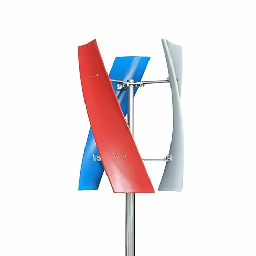 Vertikale Windgenerator 12V 400W Windkraftanlagen mit Controller, DC 3-Blades Helix Wind Power Turbine Generator Vertical Axis Controller mit 3 Flügeln für Boote Pavillons Hütten Wohnmobile