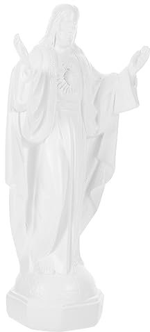 TOPPERFUN Jesus Figur Aus Kunstharz Mit Glatter Oberfläche Kompakte Schreibtisch Statue Religiöse Dekoration Für Zuhause Und Büro