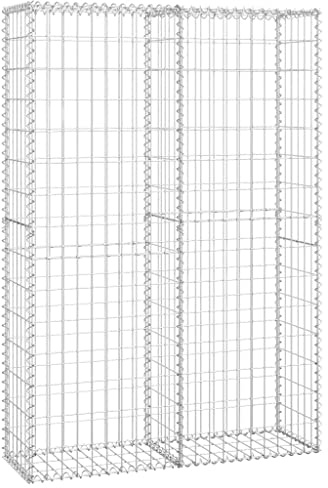 Tino Tech Steinkorb aus Verzinkter Stahl 150x100x30 cm Silber Steinkorb Gabionen Körbe Gabionen Zaun Gartenmauer Gabione aus Metall Garten Gabione Pflanzenwand Gabionen Gitter