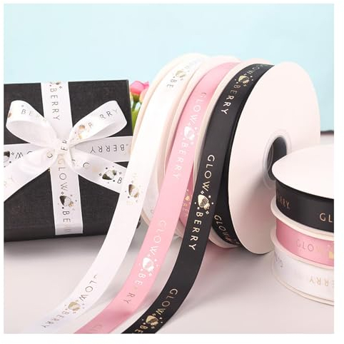 90 m, personalisierte Bänder für Hochzeitsgeschenke, personalisiertes Band mit Namen, personalisierte Bänder für Partygeschenke, personalisierte Bänder für Beerdigung, personalisierte Bandrolle (25 mm