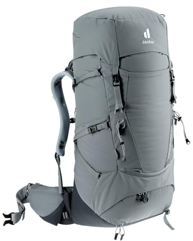 deuter Aircontact Core 45 + 10 SL vandringsryggsäck för kvinnor, Färg: Svart, 45+10 L, Minimalistisk