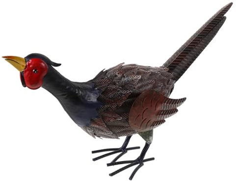 Sosoport Pheasant Statue Kunstvolle Pheasant Figurine Für Garten Landschaft Dekoration Für Innen Außen Strapazierfähiges Lebendige Farben Als