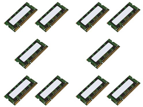 Umsoxhy 10X Memoria RAM DDR2 de 2GB 667Mhz PC2 5300 Laptop Ram Memoria 1.8V 200PIN SODIMM para AMD