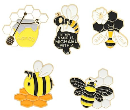 BESTYASH 5stücke Bienen Broschen Teiliges Niedliches Cartoon-anstecknadel Dekoration Für Kleidung Taschen Und Hüte Für Feste Und -projekte