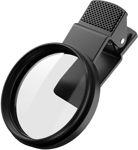 CPL Filter, Phone Camera Slim Clip Polarizer Filter, High Definition Multi-Coating, Reduced Reflection and Glare for Smartphone Photography Outdoor, 9x2x2.6cm